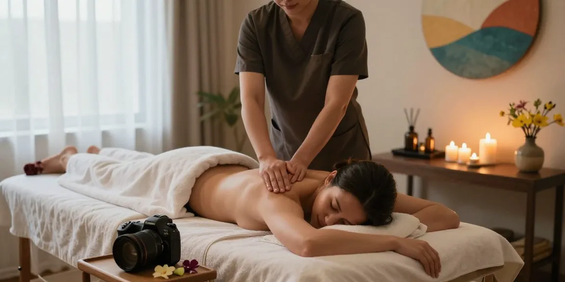 동탄마사지 전문 스파에서 깊은 조직 마사지 중인 치료사 모습