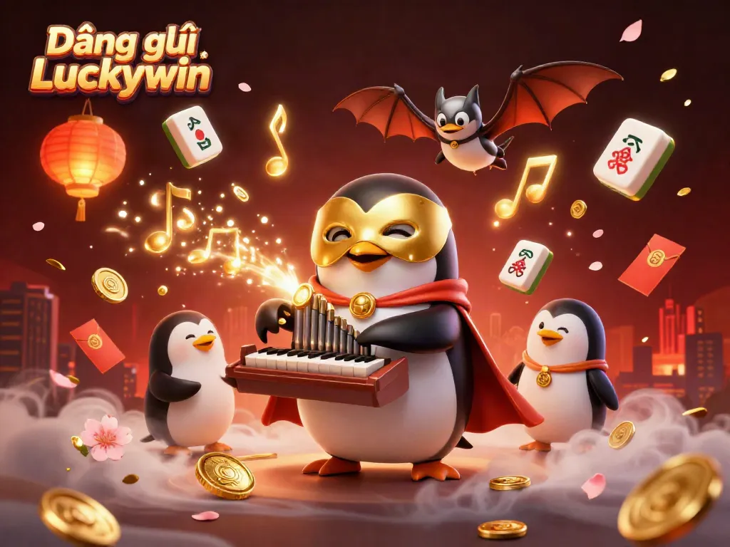 Join the exciting adventure to Đăng ký Luckywin with this vibrant casino scene featuring golden coins and luck symbols.