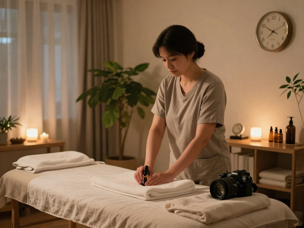 Experience calming 부천출장안마 in a serene home massage environment.