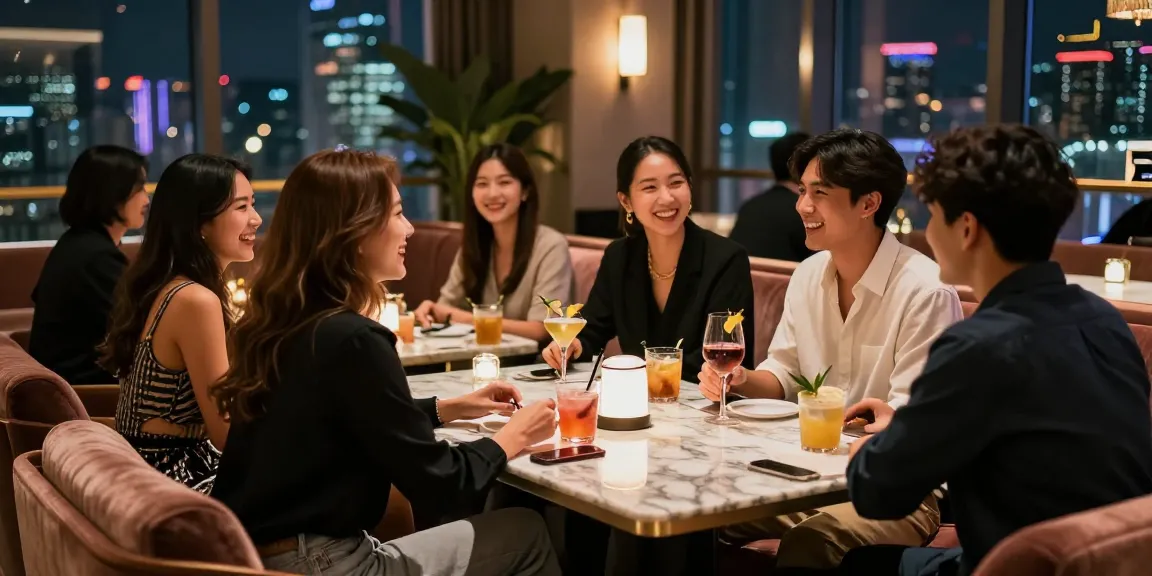 강남유앤미에서 친구들과 함께 즐기는 세련된 밤의 라운지