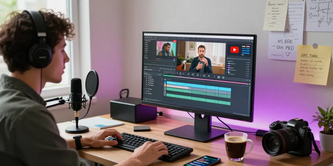 YouTubeチャンネル成長ならSNSヒーローのためにクリエイティブな動画編集を行うデジタルコンテンツクリエイターのシーン