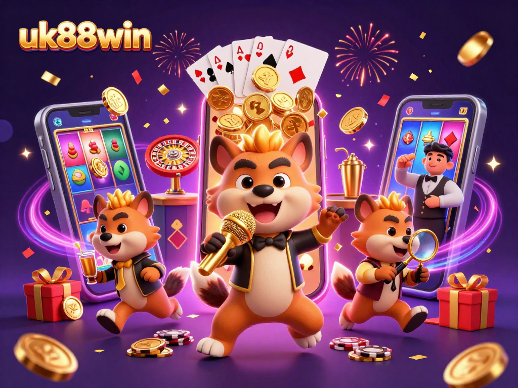 Join the fun at uk88win with lively hyenas running a comedy casino club!