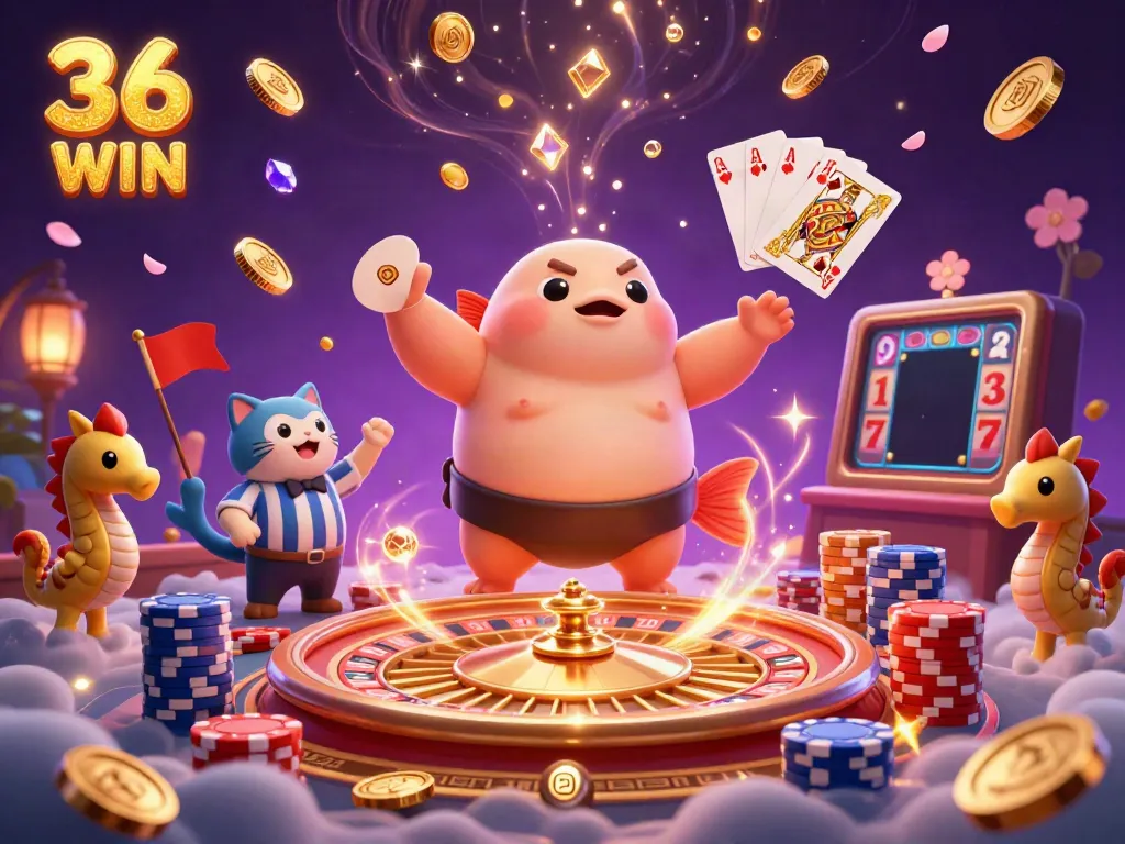 Experience the thrill at 36 WIN Casino with exciting fugu-themed games and animations.