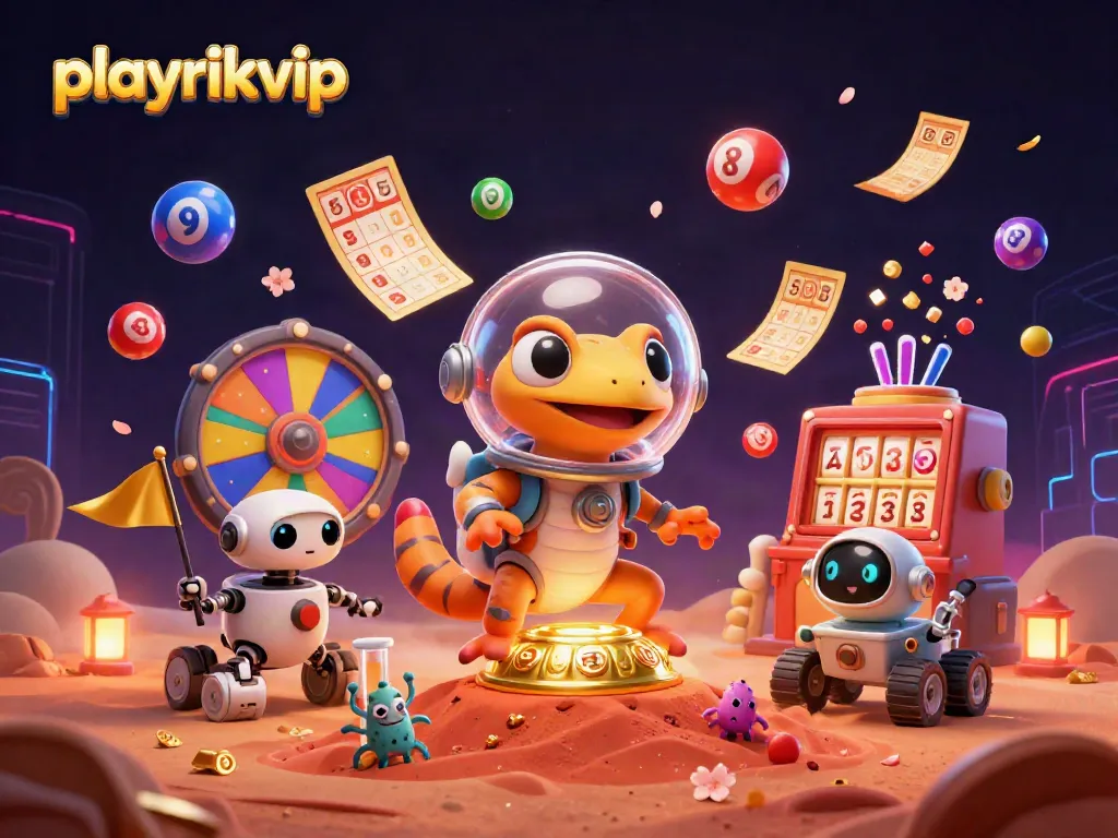 Experience gameplay excitement with playrikvip as a Martian gecko discovers a hidden casino.
