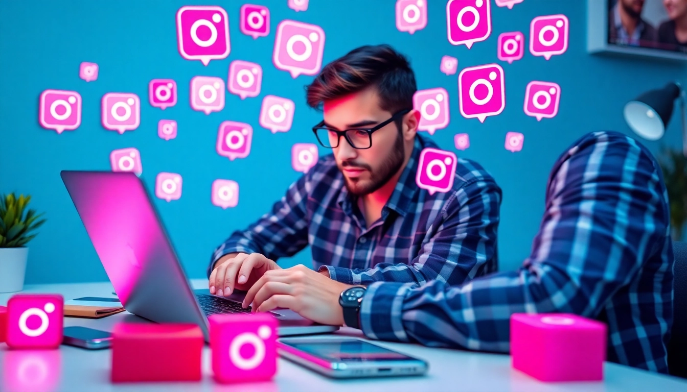 インスタ フォロワー 購入の影響を分析するマーケティング専門家の姿。
