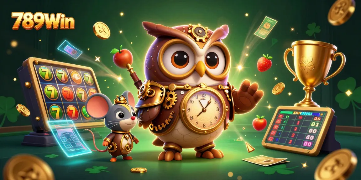 Experience the thrill of 789Win with a vibrant, dynamic casino scene featuring 3D animated characters and elements.