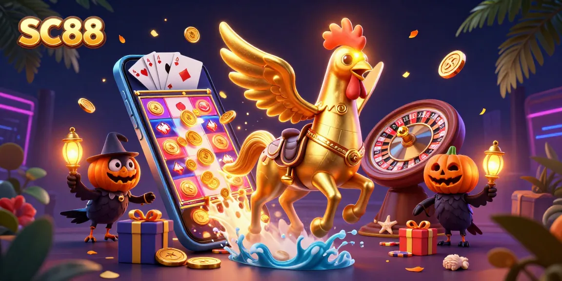 Win big with SC88's vibrant casino adventures featuring iconic game elements!