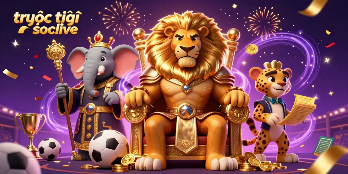Engage in trực tiếp socolive with sports betting excitement and vibrant elements in a fantasy 3D scene.