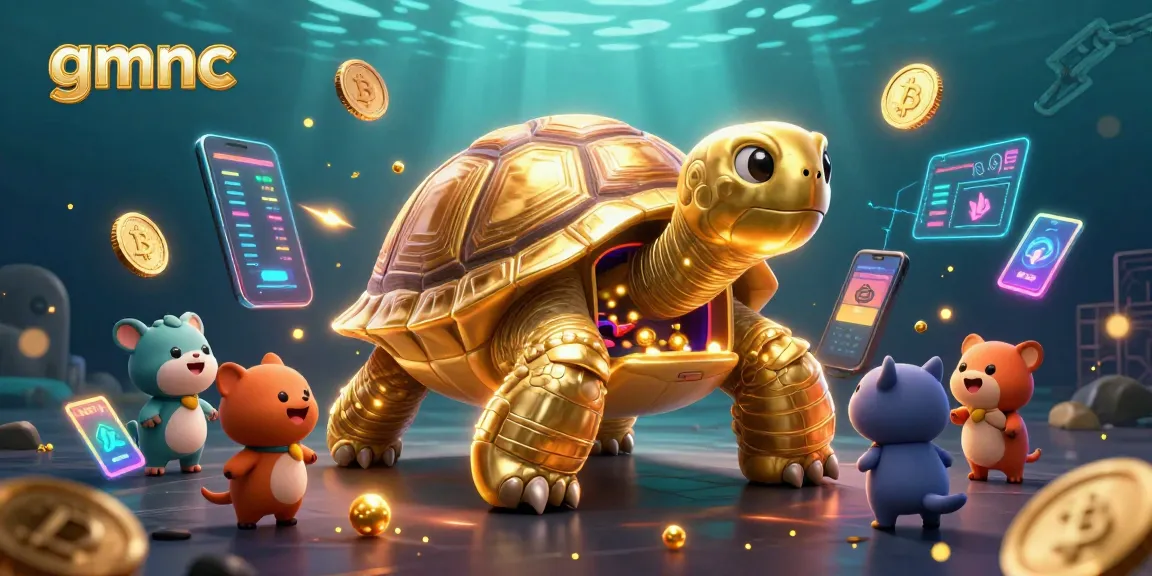 Join the gmnc gaming journey with a colossal tortoise pinball machine and crypto coins.